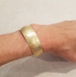 Vintage Brass Cuff Bangle Bracelet Horoscope Zodiac Symbols Astrology Enthusiast